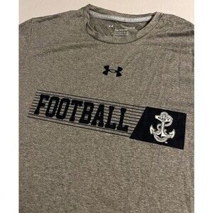 Under Armour US Naval Academy Navy Football Performance T-Shirt MEDIUM Military